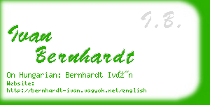 ivan bernhardt business card